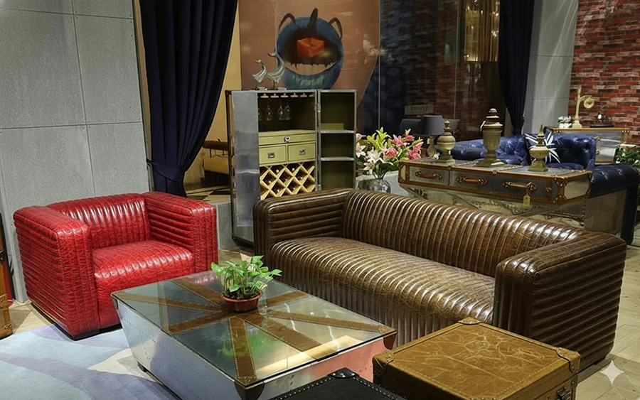 Bộ ghế sofa da thật Brazil 1